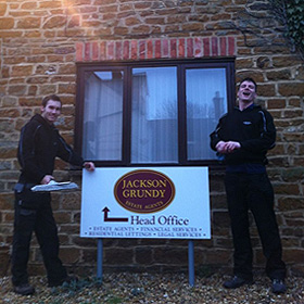 Jackson Grundy estate agents window cleaning in Northampton